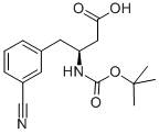 BOC-(S)-3-AMINO-4-(3-CYANO-PHENYL)-BUTYRIC ACID Structural