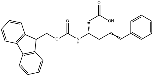 FMOC-(S)-3-AMINO-(6-PHENYL)-5-HEXENOIC ACID Structural