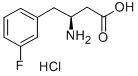 (S)-3-AMINO-4-(3-FLUOROPHENYL)BUTANOIC ACID HYDROCHLORIDE Structural