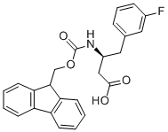 FMOC-(S)-3-AMINO-4-(3-FLUORO-PHENYL)-BUTYRIC ACID Structural