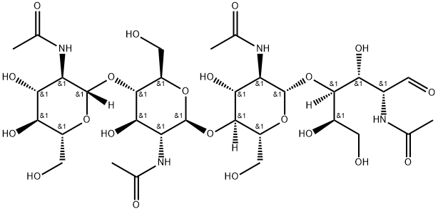 N',N'',N'''-Tetraacetylchitotetraose Structural