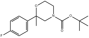 4-BOC-2-(4-FLUOROPHENYL)-2-METHYLMORPHOLINE Structural