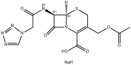 sodium (6R-trans)-3-(acetoxymethyl)-8-oxo-7-(1H-tetrazol-1-ylacetamido)-5-thia-1-azabicyclo[4.2.0]oct-2-ene-2-carboxylate  