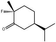 Cyclohexanone, 2-fluoro-2-methyl-5-(1-methylethyl)-, (2R,5R)- (9CI) Structural