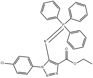 1-(4-Chlorophenyl)-5-[(triphenylphosphoranylidene)amino]-1H<br>-1,2,3-triazole-4-carboxylic acid ethyl ester Structural