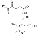 2-oxoglutaric acid, compound with 5-hydroxy-6-methylpyridine-3,4-dimethanol (1:1)  