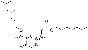 antimony(3+) tris[2-(isooctyloxy)-2-oxoethanethiolate] Structural