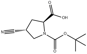 N-BOC-TRANS-4-CYANO-L-PROLINE Structural