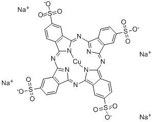 COPPER PHTHALOCYANINE TETRASULFONIC ACID TETRASODIUM SALT Structural