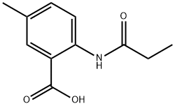 Benzoic acid, 5-methyl-2-[(1-oxopropyl)amino]- (9CI) Structural