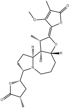 (3S,5S)-5-[(1S,2Z,3aβ,10aα,10bα)-Decahydro-2-(2,5-dihydro-3-methoxy-4-methyl-5-oxofuran-2-ylidene)-1α-methyl-2H-furo[3,2-c]pyrrolo[1,2-a]azepin-8α-yl]-4,5-dihydro-3-methylfuran-2(3H)-one Structural