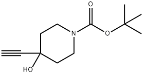 tert-butyl 4-ethynyl-4-hydroxypiperidine-1-carboxylate Structural