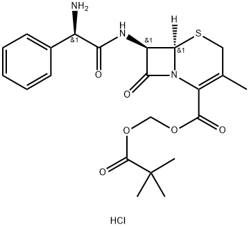 (pivaloyloxy)methyl [6R-[6alpha,7beta(R*)]]-7-(2-amino-2-phenylacetamido)-3-methyl-8-oxo-5-thia-1-azabicyclo[4.2.0]oct-2-ene-2-carboxylate monohydrochloride   