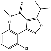 3-(2,6-DICHLORO-PHENYL)-5-ISOPROPYL-ISOXAZOLE-4-CARBOXYLIC ACID METHYL ESTER Structural