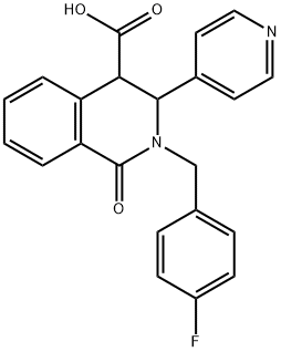 2-(4-FLUOROBENZYL)-1-OXO-3-PYRIDIN-4-YL-1,2,3,4-TETRAHYDROISOQUINOLINE-4-CARBOXYLIC ACID