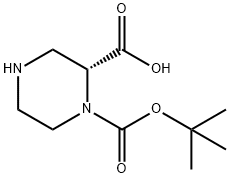 (R)-4-Boc-Piperazine-3-carboxylic acid Structural