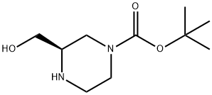 (R)-1-BOC-3-(Hydroxymethyl)piperazine Structural