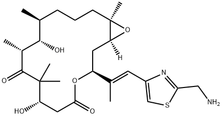 (1S,3S,7S,10R,11S,12S,16R)-3-[(1E)-2-[2-(Aminomethyl)-4-thiazolyl]-1-methylethenyl]-7,11-dihydroxy-8,8,10,12,16-pentamethyl-4,17-dioxabicyclo[14.1.0]heptadecane-5,9-dione Structural