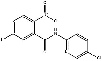 N-(5-chloro-2-pyridinyl)-(2-nitro)-5-fluorophenylcarboxamide Structural