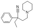 BUTYRONITRILE, 2-PHENYL-2-(2-PIPERIDINOETHYL)- Structural