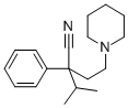 2-Phenyl-2-(2-piperidinoethyl)-3-methylbutyronitrile Structural