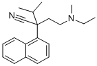 alpha-(2-(N-Ethyl-N-methylamino)ethyl)-alpha-isopropyl-1-naphthaleneac etonitrile Structural