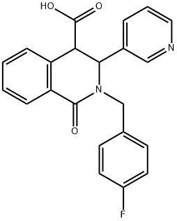 2-(4-FLUOROBENZYL)-1-OXO-3-PYRIDIN-3-YL-1,2,3,4-TETRAHYDROISOQUINOLINE-4-CARBOXYLIC ACID Structural