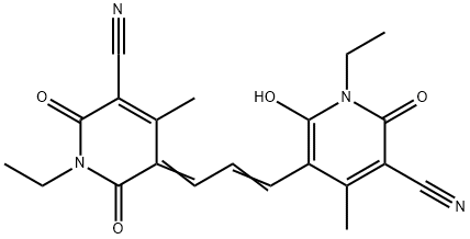 5-[3-(5-cyano-1-ethyl-1,6-dihydro-2-hydroxy-4-methyl-6-oxo-3-pyridyl)allylidene]-1-ethyl-1,2,5,6-tetrahydro-4-methylnicotinonitrile         