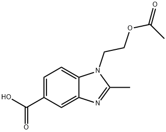 1-(2-ACETOXY-ETHYL)-2-METHYL-1 H-BENZOIMIDAZOLE-5-CARBOXYLIC ACID