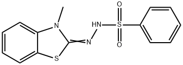 (3-Methyl-2(3H)-benzothiazolylidine)hydrazide-benzenesulfonic acid Structural