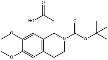 1-CARBOXYMETHYL-6,7-DIMETHOXY-3,4-DIHYDRO-1H-ISOQUINOLINE-2-CARBOXYLIC ACID TERT-BUTYL ESTER Structural