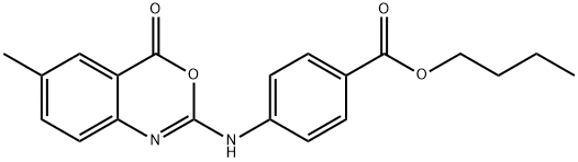 4-[(6-METHYL-4-OXO-4H-3,1-BENZOXAZIN-2-YL)AMINO] BENZOIC ACID, BUTYL ESTER