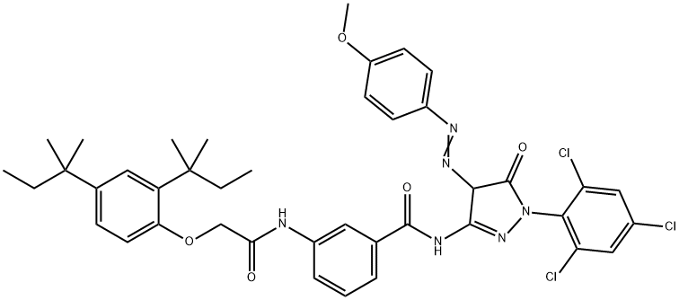 3-[[2-[2,4-Bis(2-methylbutan-2-yl)phenoxy]acetyl]amino]-N-[4,5-dihydro-4-(4-methoxyphenyl)diazenyl-5-oxo-1-(2,4,6-trichlorophenyl)-4H-pyrazol-3-yl]benzamide