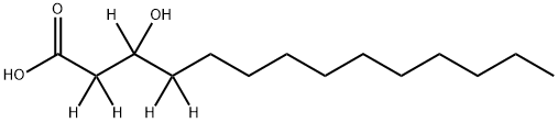 DL-3-HYDROXYTETRADECANOIC ACID-2,2,3,4,4-D5 Structural