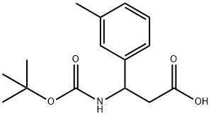 3-[(TERT-BUTOXYCARBONYL)AMINO]-3-(3-METHYLPHENYL)PROPANOIC ACID Structural