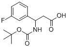 3-[(TERT-BUTOXYCARBONYL)AMINO]-3-(3-FLUOROPHENYL)PROPANOIC ACID Structural