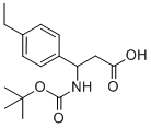 3-TERT-BUTOXYCARBONYLAMINO-3-(4-ETHYL-PHENYL)-PROPIONIC ACID Structural