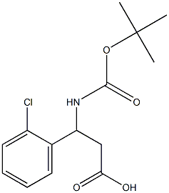 3-BOC-AMINO-3-(2'-CHLOROPHENYL)PROPIONIC ACID
 Structural