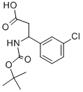 3-TERT-BUTOXYCARBONYLAMINO-3-(3-CHLORO-PHENYL)-PROPIONIC ACID Structural