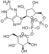 GUANOSINE DIPHOSPHATE MANNOSE, [MANNOSE-1-14C] Structural