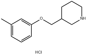 3-[(3-METHYLPHENOXY)METHYL]PIPERIDINEHYDROCHLORIDE Structural