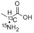 L-ALANINE-2-13C-15N Structural