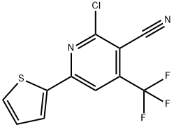 2-CHLORO-6-(2-THIENYL)-4-(TRIFLUOROMETHYL)NICOTINONITRILE Structural