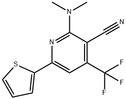 2-(DIMETHYLAMINO)-6-(2-THIENYL)-4-(TRIFLUOROMETHYL)NICOTINONITRILE