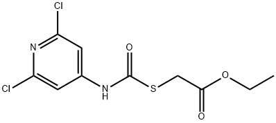 ETHYL 2-(([(2,6-DICHLORO-4-PYRIDYL)AMINO]CARBONYL)THIO)ACETATE Structural