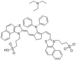 4,5,4',5'-DIBENZOTHIATRICARBOCYANINE HYDROXIDE, ANHYDRO-11-DIPHENYLAMINO-10,12-ETHYLENE-3,3'-BIS(3-SULFOPROPYL)-, SALT WITH TRIETHYLAMINE