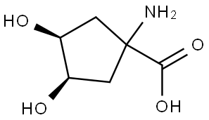 Cyclopentanecarboxylic acid, 1-amino-3,4-dihydroxy-, (3R,4S)- (9CI) Structural