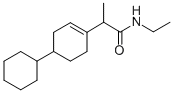 Propanamide, 2-(4-cyclohexyl-1-cyclohexen-1-yl)-N-ethyl- Structural