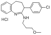 3H-1-Benzazepine, 4,5-dihydro-3-(p-chlorophenyl)-2-((3-methoxypropyl)a mino)-, monohydrochloride Structural