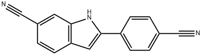 6-Cyano-2-(4-cyanophenyl)indole Structural